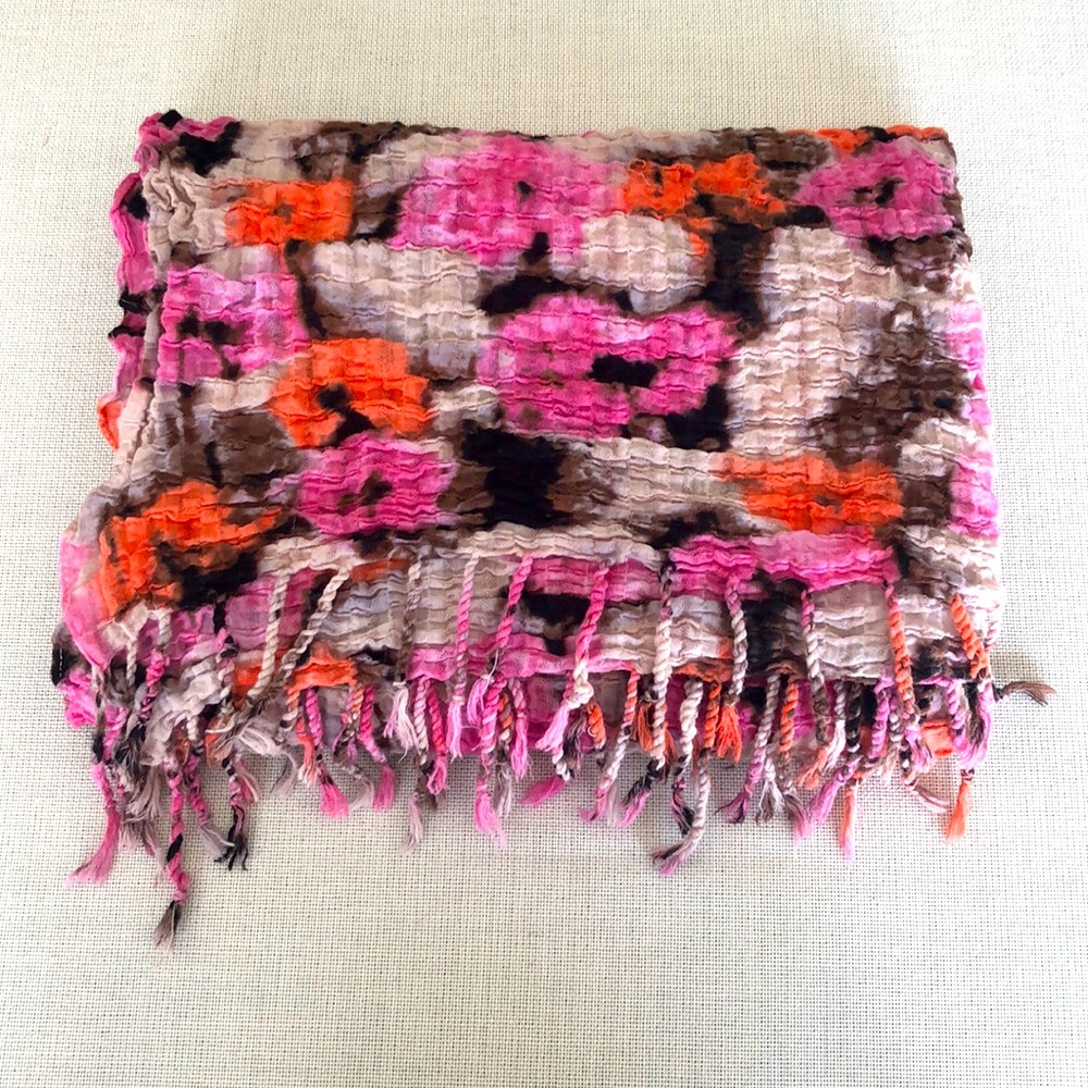 J. Crew Gauze Textured Scarf with Fringe